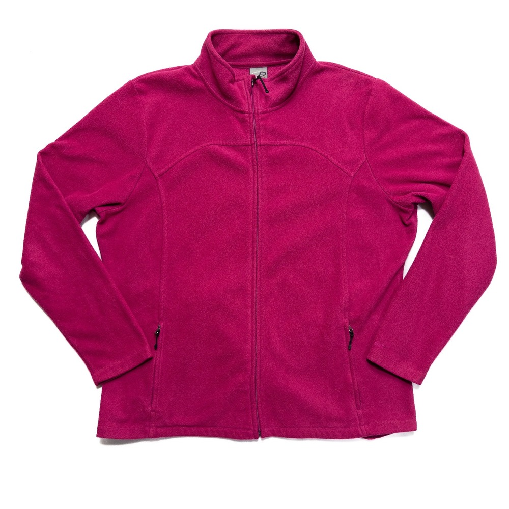 C9 Champion Fleece Jacket‎ Women's XXL Pink Full Zip Pockets Long Sleeve